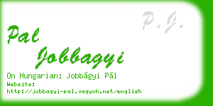 pal jobbagyi business card